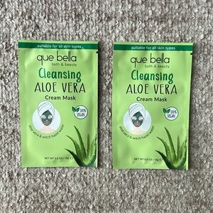 ❗️LAST 1❗️🩷5 For $25🩷 QUE BELLA Cleansing Aloe Vera Cream Mask Bundle